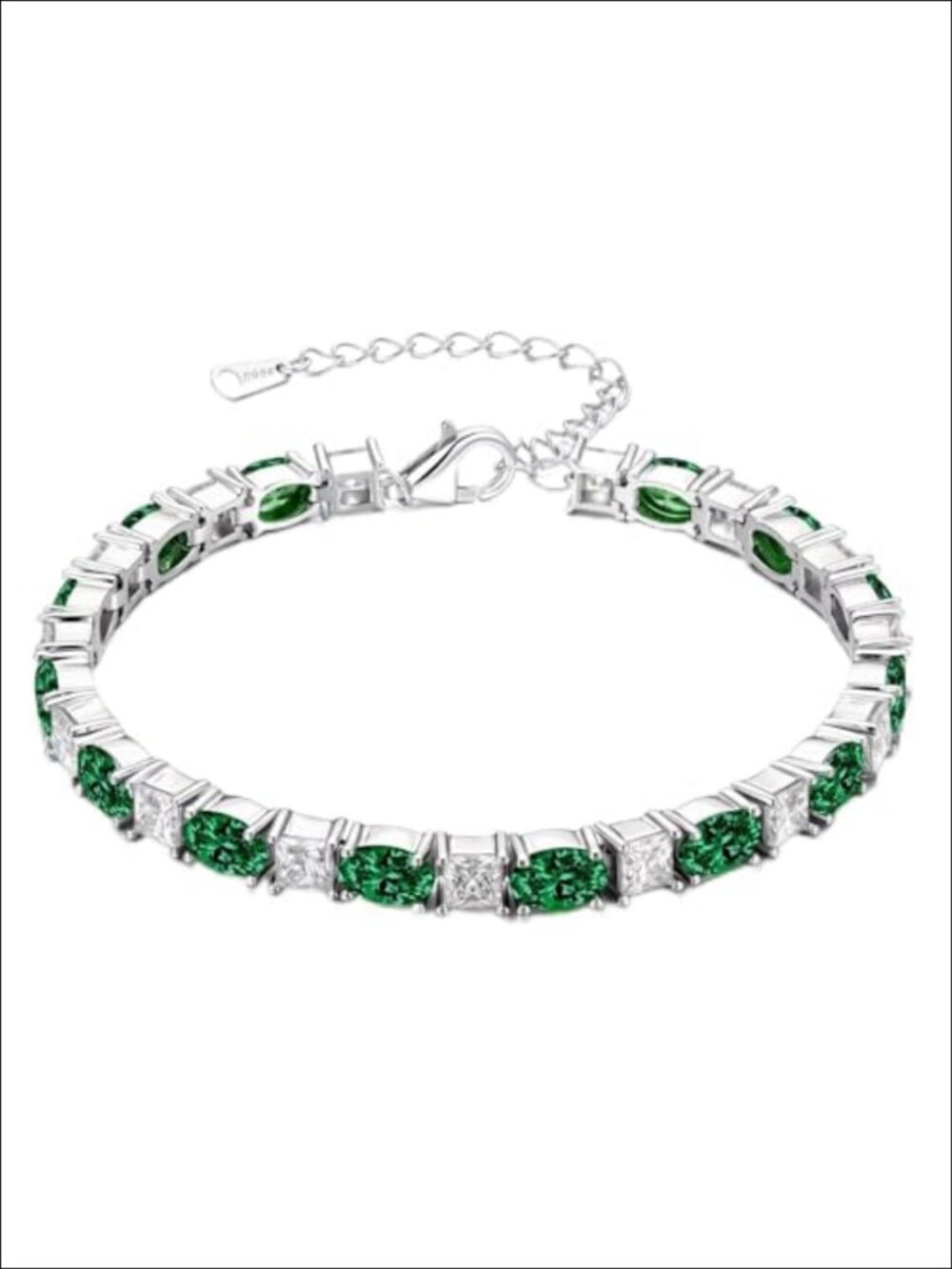 Sterling Silver Birthstone Tennis Bracelet Anniversary Gift